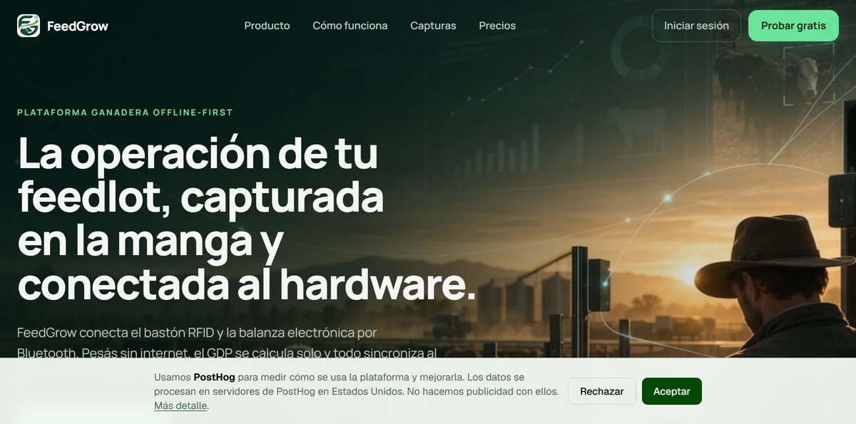 Portada del sitio de FeedGrow